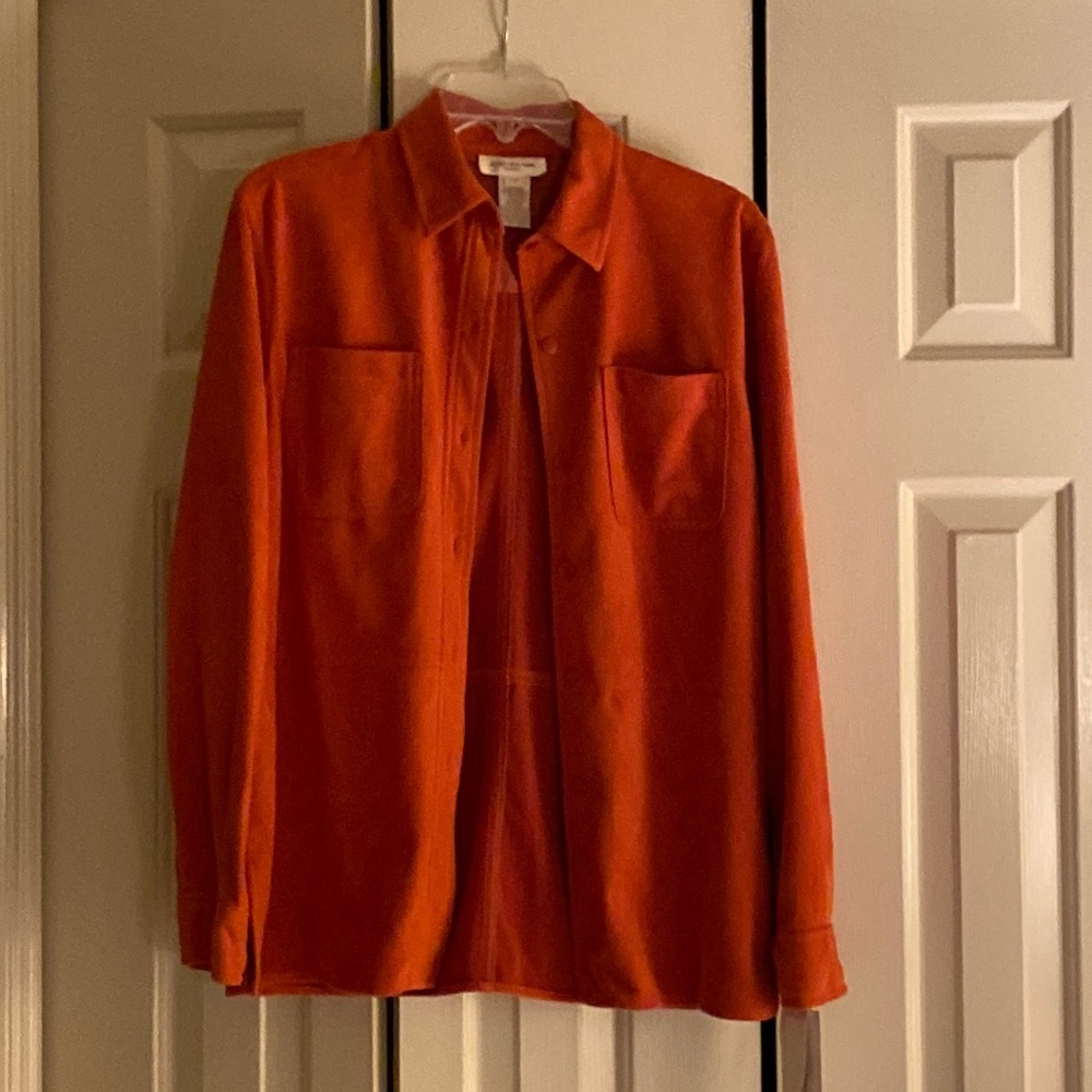NWT Suede-like rust colored shirt Jones New York